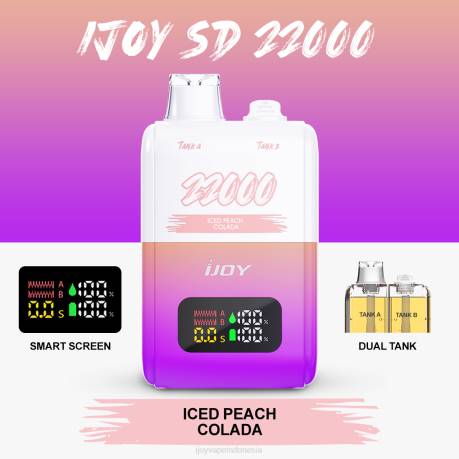 IJOY vapes for sale - iJOY SD 22000 sekali pakai 604B155 es colada buah persik
